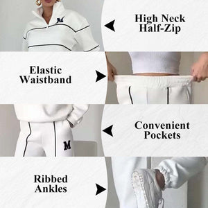 Women's 2 Piece Outfits Lounge Hoodless Pullover Sweatshirt Sweatsuit