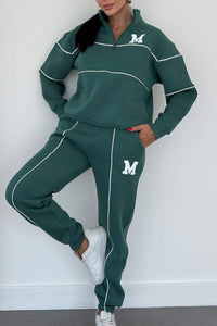 Women's 2 Piece Outfits Lounge Hoodless Pullover Sweatshirt Sweatsuit