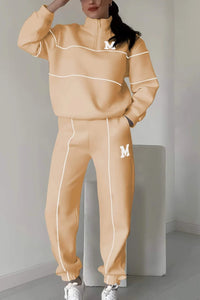 Women's 2 Piece Outfits Lounge Hoodless Pullover Sweatshirt Sweatsuit