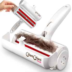 Roller Pet Hair Remover and Reusable Lint Roller -  Cat and Dog Hair Remover for Furniture, Couch, Carpet, Clothing and Bedding - Portable, Multi-Surface Fur Removal Tool