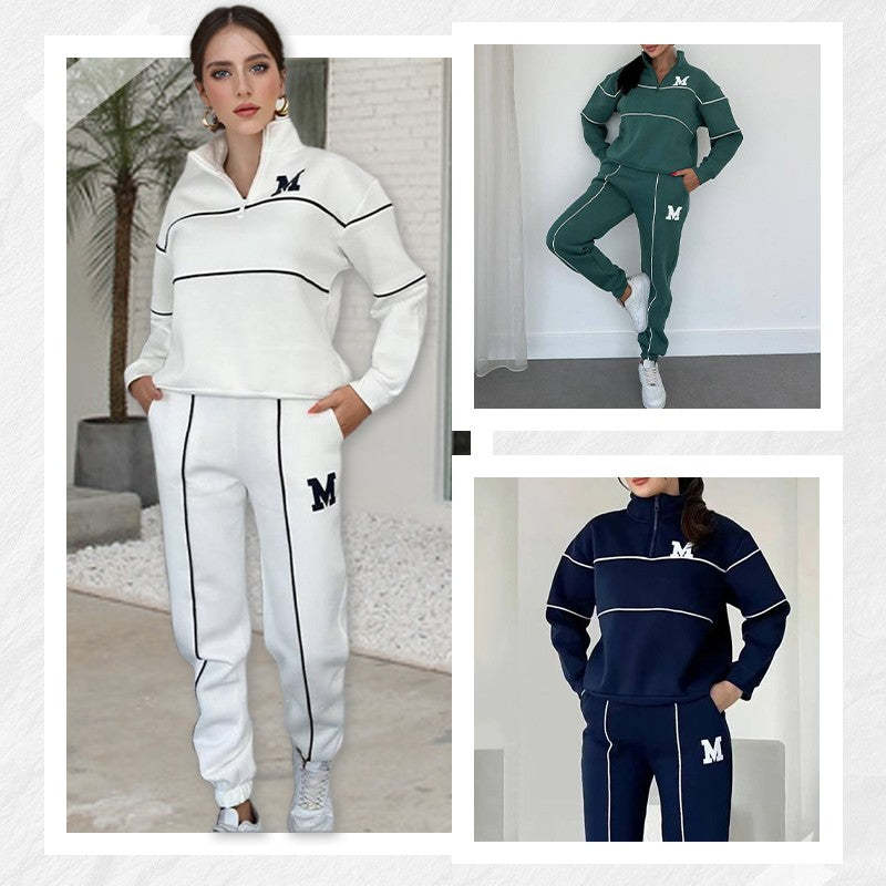 Women's 2 Piece Outfits Lounge Hoodless Pullover Sweatshirt Sweatsuit