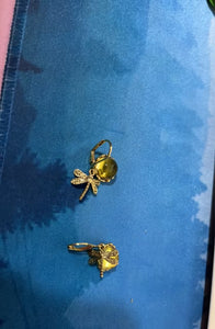 Women's Hanging Vintage Dragonfly Pendant Earring Boho Chakra Blue Moonstone Drop