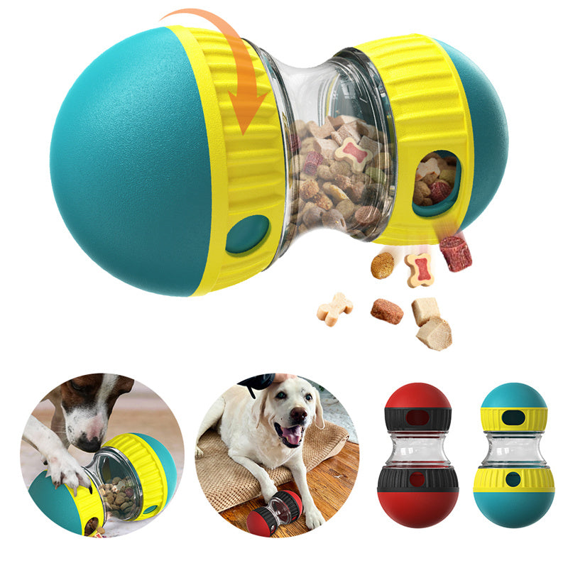 Interactive Food Dispensing Dog Toy – Tumbler Puzzle Feeder for Slow Eating & IQ Boost