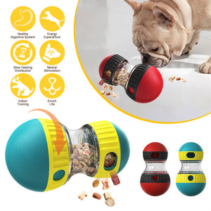 Interactive Food Dispensing Dog Toy – Tumbler Puzzle Feeder for Slow Eating & IQ Boost