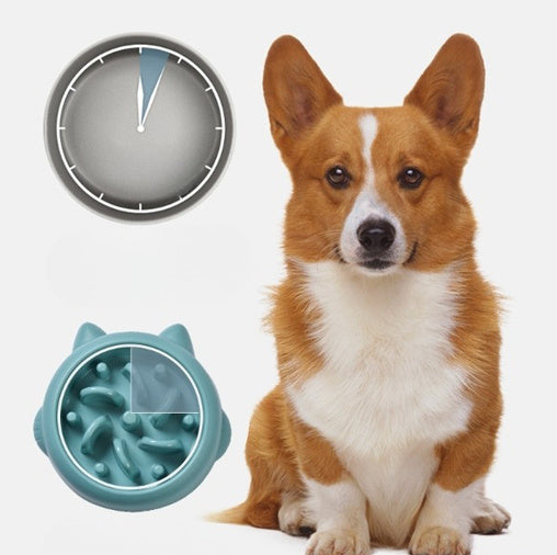 Pet Dog Cat Slow Feeding Bowls Anti Choking