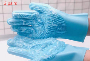 Small Dog Cat Massage Pet Grooming Gloves
