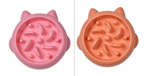 Pet Dog Cat Slow Feeding Bowls Anti Choking