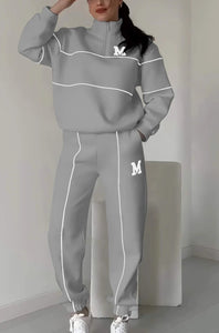 Women's 2 Piece Outfits Lounge Hoodless Pullover Sweatshirt Sweatsuit
