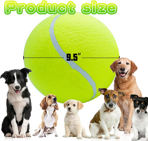 Giant 9.5" Dog Tennis Ball Large Pet for Small Medium Large Dog