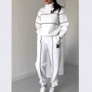 Women's 2 Piece Outfits Lounge Hoodless Pullover Sweatshirt Sweatsuit