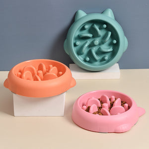 Pet Dog Cat Slow Feeding Bowls Anti Choking