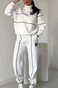 Women's 2 Piece Outfits Lounge Hoodless Pullover Sweatshirt Sweatsuit