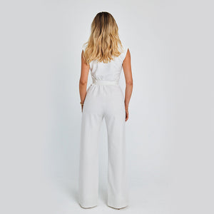 Elegant Long Sleeveless Jumpsuit Summer V-neck Clothing For Women
